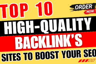 10 high authority backlinks da50