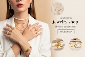 make you 3d product mockup design for your jewelry, earing wristband on ai model