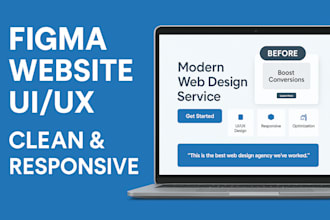 redesign website UI UX in figma clean responsive conversion ready
