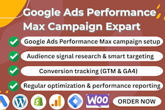 set up, audit and optimize google ads performance max campaign as PPC specialist