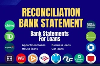reconcile bank statement PDF to editable format