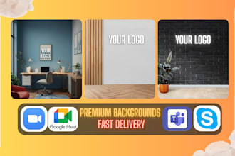 design virtual backgrounds for zoom in 2 hours