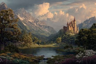 design detailed fantasy landscapes and environments