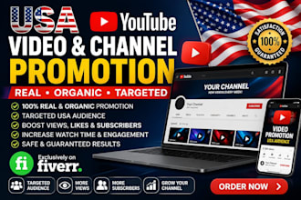 do organic USA youtube video or channel promotion
