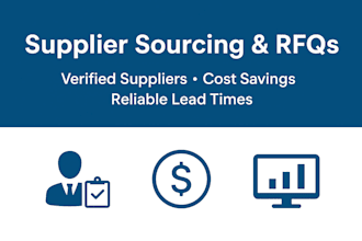 source suppliers and run rfqs to cut your procurement costs