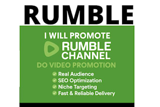do rumble video promotion for your channel