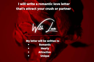 write a love letter that attract your crush or partner