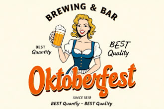 create beautiful oktoberfest logo design with unlimited revision