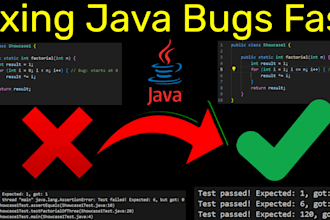 fix and debug your java code, assignments, and projects fast