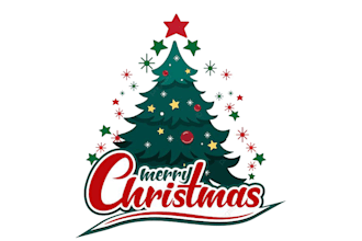 make an amazing merry christmas tree logo in very short time