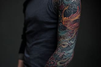 create a tattoo design of tattoo sleeve