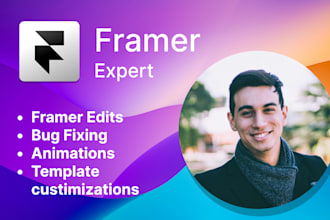 edit framer template animation fix framer landing page