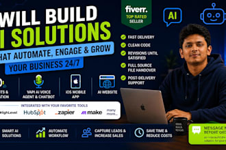 build ai agents, vapi ai voice agent, ai chatbot, ios  app and ai website