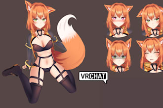 design high quality custom 3d avatars for vrchat and games