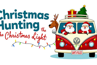 design eye catchy santa rules buss logo with unlimited revision