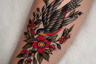 do traditional old school tattoo design