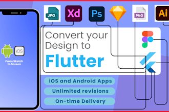 convert your figma or adobe xd design to pixel perfect flutter app UI