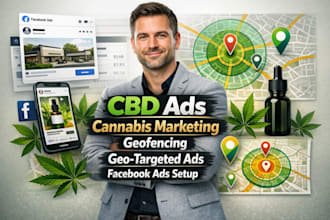set up cbd, cannabis product geotargeting, geofencing ads, facebook ads