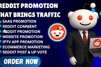 do unique reddit post upvote and comment to promote ai app saas products website