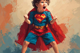 paint photo to cartoon character superhero comic book