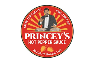 design hot pepper sauce caribbean flavors family logo