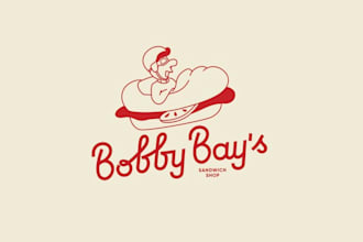 design big food concept bobby bay logo