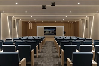 render 4k renting hall,3d cgi conference hall,design event center,sketchup,video