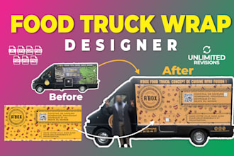 design food truck wrap, vehicle or trailer wrap