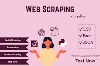 do expert web scraping and automation using python