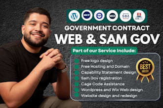 design government contract website, capability statement win bid on sam gov site