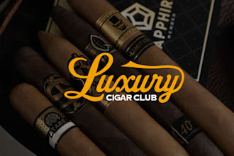 design modern cigar label, cigar band, cigar ring and cigar box logo
