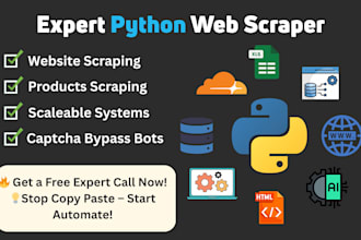 be your expert python web scraper and automate web scraping