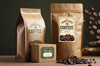 design coffee bag , coffee packaging and coffee label