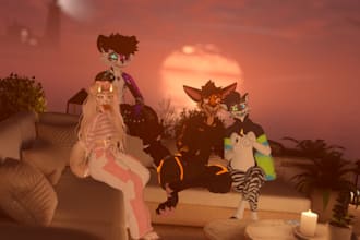create custom vrchat furry avatar for pc and quest or convert and rig 3d model