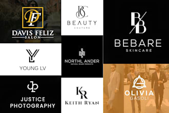design luxurious minimalist clothing brand logo