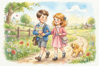 hand drawn watercolor book illustration children  watercolor book illustration