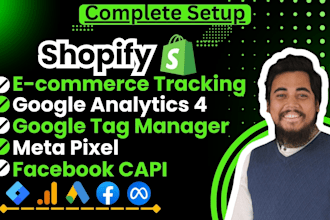 set up shopify ga4 tracking with GTM, meta pixel, and capi