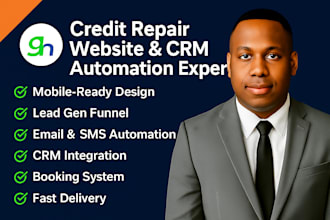 setup gohighlevel credit repair flyer funnel form lead automation website expert