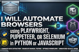 automate browsers using playwright, puppeteer, or selenium