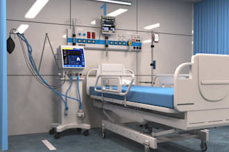 design hospital layout,reception office, cgi interior ,medical laboratory clinic