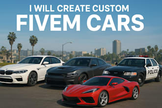 create custom fivem car mods, realistic vehicles, gta 5 car pack and car liverie