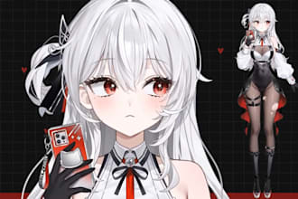 design live 2d vtuber rigging model furry fursona and anime character