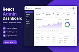 build react admin dashboard, saas dashboard and CRM frontend