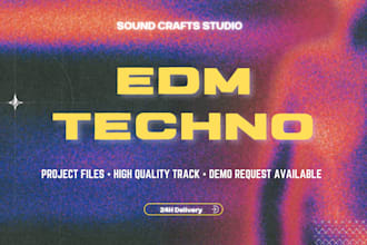 produce or remix edm techno, melodic, and hypertechno track