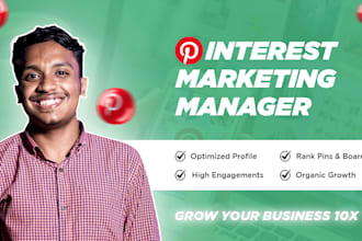 be your professional pinterest manager for your marketing growth