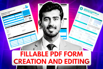 design fillable pdf form, editable pdf, interactive form or convert to fillable