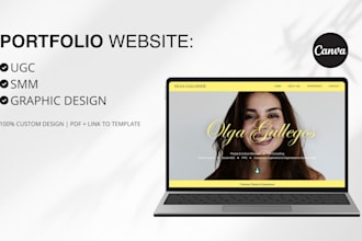 design a professional and creative portfolio using canva