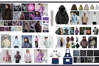 create professional clothing tech pack and flat sketch