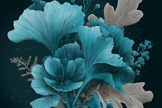 draw botanical illustration art for you