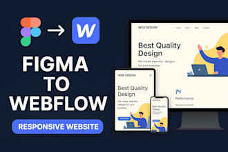 convert figma design, PSD or image into a responsive website